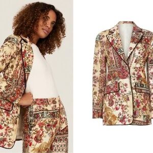 Sfizio Printed Velvet Blazer